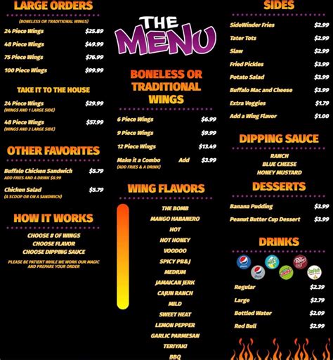 voodoo brothers restaurant menu.